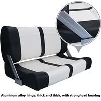 Chaise de marin à double siège pour bateau Chaise de capitaine personnalisée Siège de passager réversible pour bateau de luxe Yacht Pistons