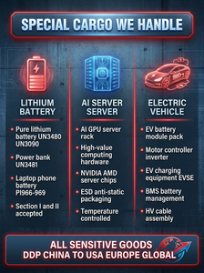 Spedizione Speciale di Carichi per Batterie, Server AI, Veicoli Elettrici dalla Cina agli USA - Spedizioniere Aereo DDP Globale per Merci Sensibili - Product Image 4