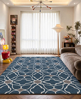 Tapis de sol moderne minimaliste abstrait persan en polyester, fabriqué à la machine, à poils ras, surface douce, imprimé, vente en gros d'usine