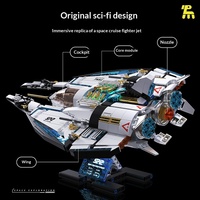 Modèle de croiseur interstellaire éducatif, fantastique et science-fictionnel, en blocs de construction ABS, à assembler soi-même, jouet pour les enfants de 8 ans et plus