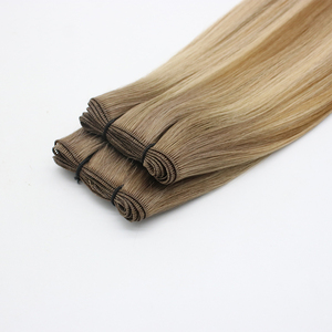 Chất Lượng Cao Tay Gắn Sợi Ngang Phần Mở Rộng Tóc Người Dày End Nga Phần Mở Rộng Tóc Con Người Tay Gắn Sợi Ngang Tóc - Product Image 2