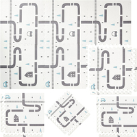 Tapis de jeu en mousse Jouet de route Tapis de jeu de salle de jeu Interlocking Floor Puzzle Roadway Rug Interactive Play Set