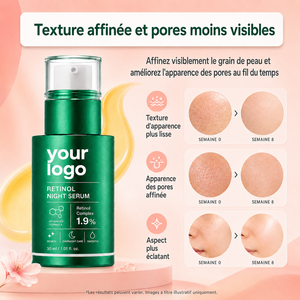 Soin de nuit hydratant réparateur nouvelle génération, lisse la peau, réduit les rides, éclaircit la peau sensible, sérum de nuit au rétinol ODM OEM - Product Image 5
