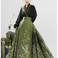 Luxe Vintage Mamian Qun 2 pièces ensemble Festival Performance scène Costume chinois traditionnel Cheongsam Han Fu robe