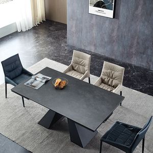 <span class=keywords><strong>Tavolo</strong></span> da Pranzo GEDO Design Moderno Quadrato Espandibile <span class=keywords><strong>Allungabile</strong></span> <span class=keywords><strong>in</strong></span> <span class=keywords><strong>Marmo</strong></span> <span class=keywords><strong>Bianco</strong></span> - Product Image 2