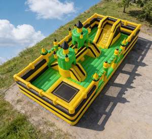 Structure gonflable de fête au design tendance avec toboggan et château, idéale pour la <span class=keywords><strong>location</strong></span> événementielle - Vente chaude - Product Image 5