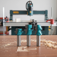 Fraise à bois en carbure pour le fraisage, diamètre de tige de 1/4 mm, avec rainures mâle et femelle pour les fraiseuses à broches