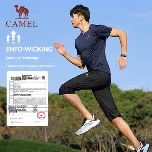 Maglietta cammello sportiva ad asciugatura rapida 180g <span class=keywords><strong>abbigliamento</strong></span> in bianco da uomo 2024 estate camicia da corsa per Fitness traspirante da donna - Product Image 4