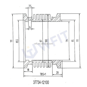 Raccord flexible S16R 37734-12100 pour tuyau de moteur, soufflet métallique - Product Image 3