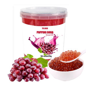 Billes de Boba Éclatantes de Raisin en Gros pour Bubble Tea, Certifiées Halal, Sans Sucre, Fournisseur de Taïwan, Chine, Qualité Alimentaire Concentrée - Product Image 1