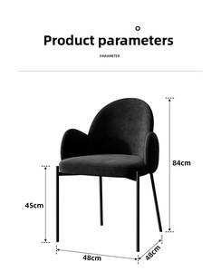 Silla <span class=keywords><strong>de</strong></span> <span class=keywords><strong>Comedor</strong></span> Minimalista Italiana con Respaldo, Modelo <span class=keywords><strong>para</strong></span> Hotel, Silla Metálica <span class=keywords><strong>para</strong></span> Hogar, Diseñadores, Cafetería, Restaurante - Product Image 6