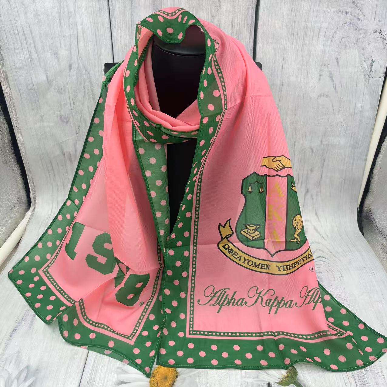 Trending Pink and Green Scarves Wholesale Available - Main Image