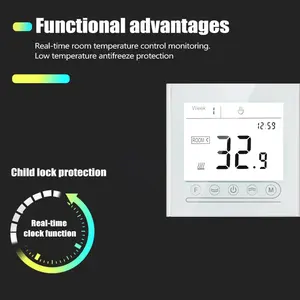 <span class=keywords><strong>Thermostat</strong></span> de chauffage par le sol Contrôleur de température <span class=keywords><strong>intelligent</strong></span> plein écran pour <span class=keywords><strong>Alexa</strong></span> - Product Image 5