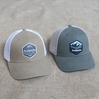 Casquettes de randonnée et d'extérieur à 6 panneaux avec logo tissé personnalisé, visière incurvée, dos en maille de coton, style trucker pour hommes – Vente directe usine