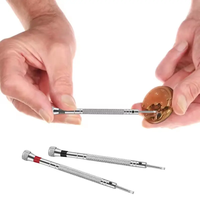 Obeng baja 0.8-1.6mm untuk jam tangan, Set 5 buah alat perbaikan jam tangan portabel dengan pin Tautan Mini, alat pembuat jam