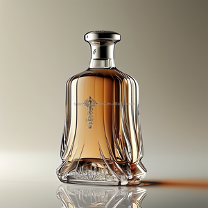 Fantaisie Vide Verre Esprit Liqueur Bouteille 700ml 750ml Whisky Rhum <span class=keywords><strong>Gin</strong></span> Vodka Alcool Forme Carrée Estampage À Chaud pour <span class=keywords><strong>Cognac</strong></span> - Product Image 4