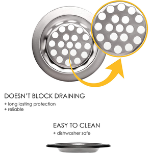 <strong>Bathroom</strong> and Kitchen Sink Strainer, Sink Drain Protector, Sink Drain Hair Catcher - Product Image 5