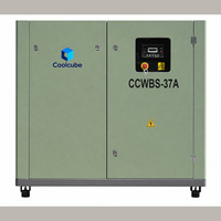 Compresseur d'air à vis lubrifié par injection d'huile 37 kW 8 bars 6,5 m³ refroidi par air stationnaire PLC pour usage industriel en usine