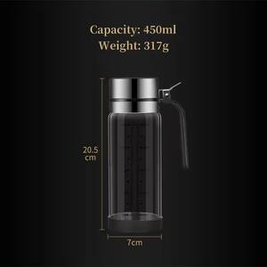 Botella de aceite de vidrio, recipiente a prueba de fugas para cocina, botellas de salsa de soja, recipientes para vinagre, juego de herramientas para condimentos con tapa abatible para el hogar - Product Image 4