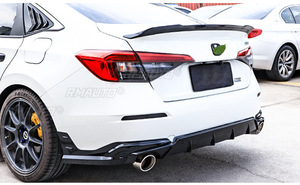 Lèvre de pare-chocs arrière Civic noir mat style MUGEN, séparateur de pare-chocs arrière, kit carrosserie pour Honda Civic 11e génération 2021-2024, accessoires auto - Product Image 3