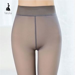 Collants d'hiver pour femmes, collants en polaire, collants effet translucide, pantalons en laine, leggings d'hiver - Product Image 4