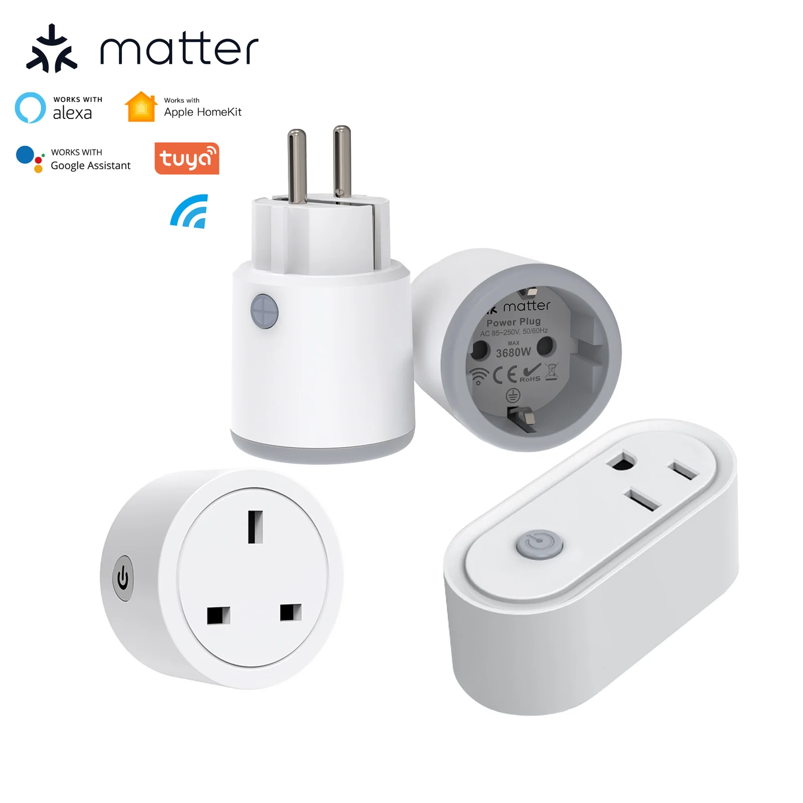 UK Matter WiFi Socket Hot 2026 New Product Smart Home Child Safety Lock Wall Socket Voice Control App Scheduling Smart Plug · image 6