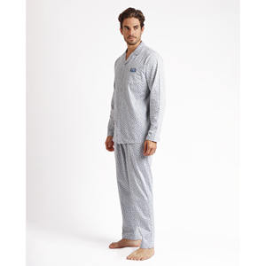 ANTONIO MIRO Pyjama Homme Manches Longues à Épaules Ouvertes avec Imprimé Machine à Écrire - Product Image 3