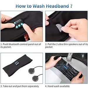 Casque de <span class=keywords><strong>musique</strong></span> sans fil 5.0 Masque de sommeil Bandeau Casque sportif Cadeaux <span class=keywords><strong>pour</strong></span> l'exercice, la course à pied, le yoga, la méditation - Product Image 3