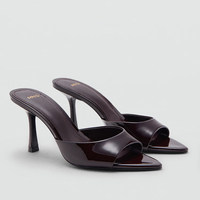 Mules d'été MNG pour femmes 2026 – Talon aiguille 8 cm, bout ouvert, à enfiler, à bride unique, tendance, pour l'extérieur
