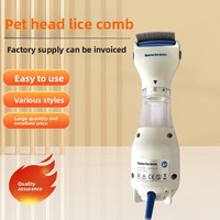 Peigne et dissolvant électrique pour puces de tête de chien avec nettoyage physique et attrape-puces pour toilettage