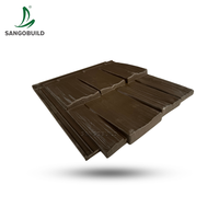 Authentisch Aussehende Baumaterialien Holzstruktur Dachplatten Fliesen Synthetische Antike Dachschindeln