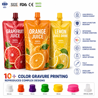 Feiao Hot Sale Doypack Spout Zakje BPA Vrij Transparant Plastic Drink Sap Fruit Vloeibare Verpakking Staande Zak Spout Pouch