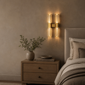 H Shape Four <b>Lights</b> Crystal Wall Sconce Gold Stainless Steel Crystal Lamp For Commercial Indoor Lighting - Product Image 4