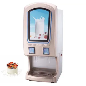 Distribuidor de yogurte comercial, máquina de dispensador de leite/suco/yogurte/bebidas com saco de babadores 2 * 10l