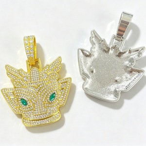 PD3209 Collier Hip Hop en alliage avec pendentif masque entièrement serti de diamants, style européen et américain, bijoux de rue personnalisés - Product Image 5