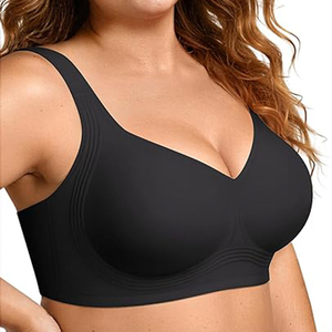 Sujetadores inalámbricos de gel ultrafinos para mujer, tallas grandes, con soporte, sin costuras, cobertura total, push-up, cómodos, sin aros, tipo camiseta - Product Image 3