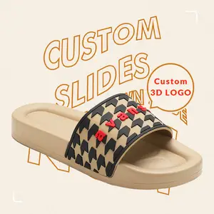 Henghao işık süper yumuşak taban plaj terlikleri ayakkabı açık erkek slaytlar terlik terlik özel Logo ile slaytlar üretmektedir