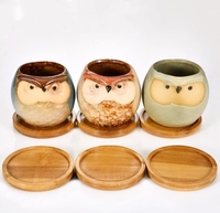 Lot de 6 soucoupes rondes en bambou pour plantes, plateaux à boissons de cuisine de 2.8 pouces, ensemble de sous-verres pour petites tasses