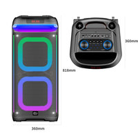 ZQS8257 Enceinte portable sans fil 8 pouces avec basses puissantes pour DJ, karaoké, audio mobile, KTV, fête, woofer, utilisation à domicile