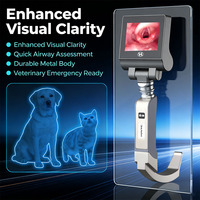 Tier-Videolaryngoskop mit 3,5-Zoll-Touchscreen, 32 GB Speicher, 3MP-Kamera, wiederverwendbares starres 70-Grad-Endoskop