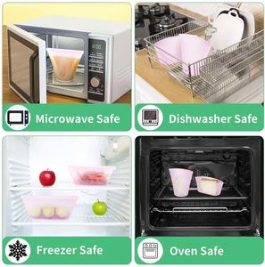 Reusable Freshess clear Ziplock Silicone Airtight Bag Food <b>Storage</b> & and Container Sets for Food Packaging <b>Camping</b> - Product Image 4