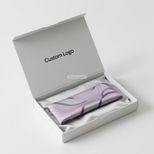 Biodegradable Custom Design Silk Scarf Paper Packaging <b>Boxes</b> Handmade Magnetic Rigid Gift <b>Boxes</b> With Insert - Product Image 3