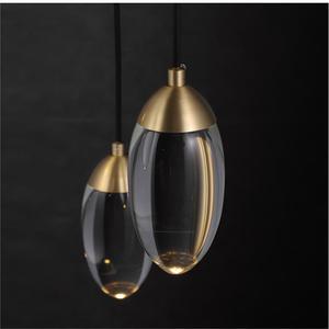 โคมไฟเพดานทรงลูกแก้วคริสตัลสไตล์โมเดิร์นมินิมอล ดีไซน์นอร์ดิก ทำจากทองแดงแท้ สำหรับห้องนอน ข้างเตียง บาร์ ใช้ไฟ AC ผลิตที่จงซาน - Product Image 3