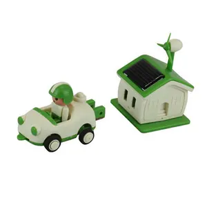 2121 toptan şarj edilebilir DIY araba güç güneş oyuncaklar çevre çocuklar için plastik Mini güneş araba kiti oyuncak