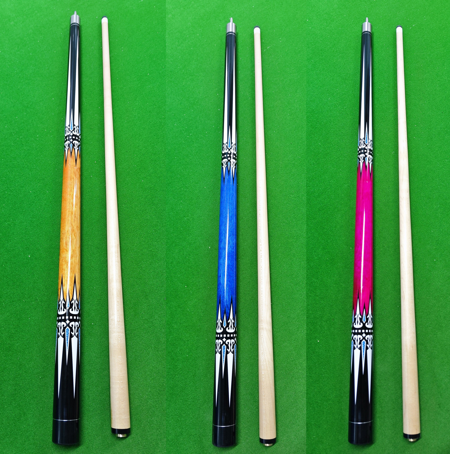 JFLOWERS Cue Jf20-26 Gold Armor Billiards Kit - Carbon Fiber