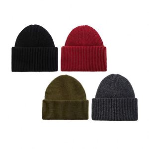 Knitted Hats Solid Color for Autumn Winter Men Short Head <b>Cap</b> Outdoor Warm Street Beanie <b>Cap</b> <b>Women</b> Winter Hats - Product Image 1