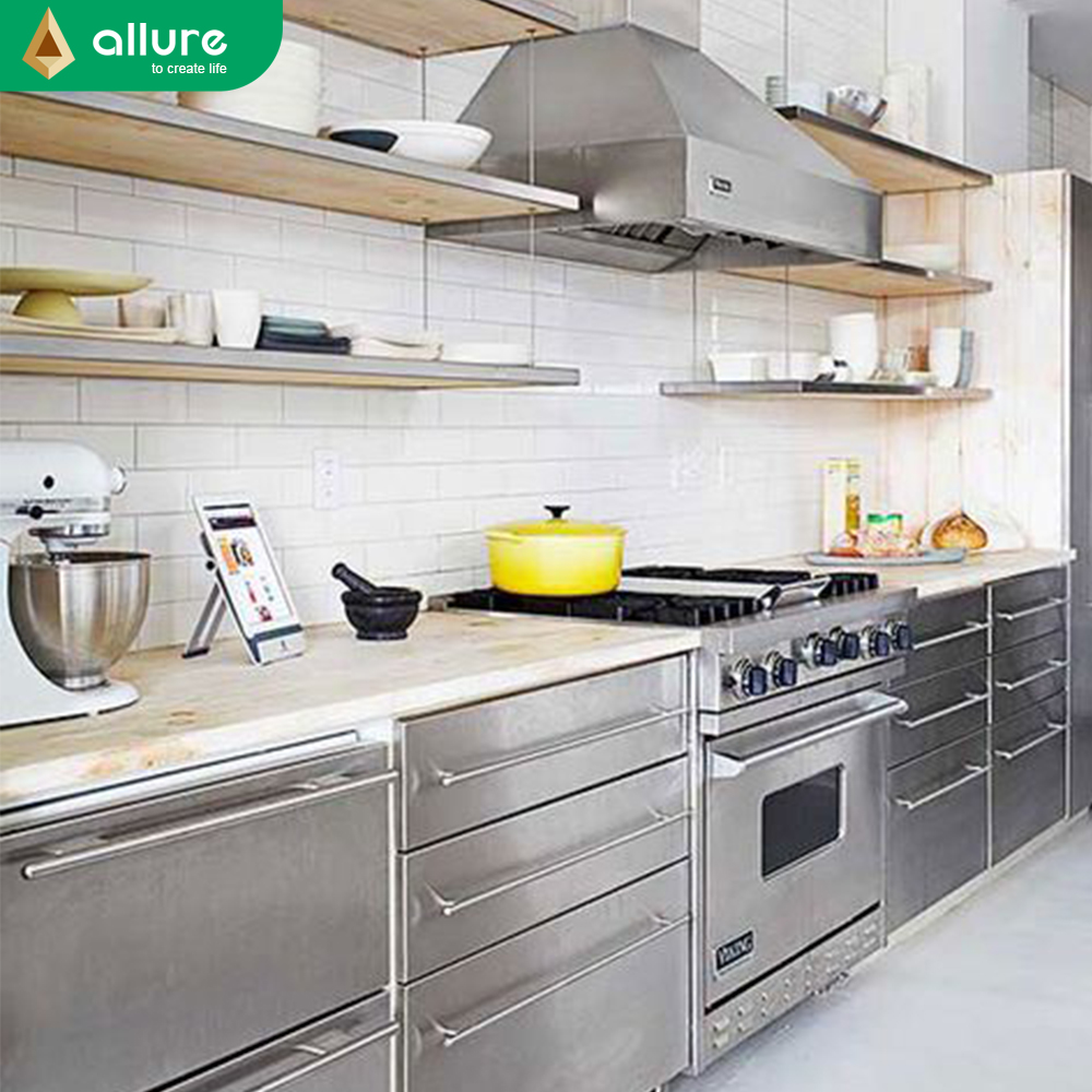 Allure Units Set Furniture Manufacturer Mini Modern Designs Custom Kitchen Cabinet Accessories Stainless Steel