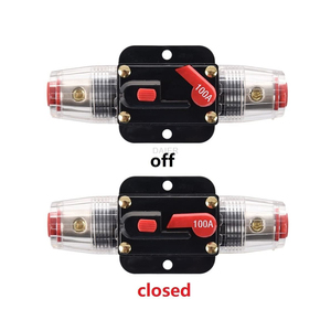 กล่องฟิวส์พลาสติก 12V-24V DC 100A สำหรับเครื่องเสียง<span class=keywords><strong>รถยนต์</strong></span> ฟิวส์แบบรีเซ็ตได้ ป้องกันระบบเครื่องเสียงรถยนต์ - Product Image 5