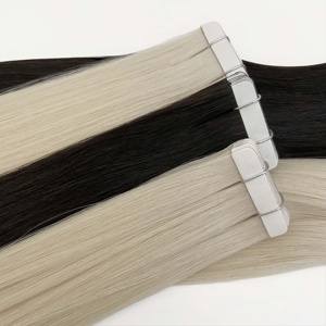 Extensiones de Cabello con Cinta Adhesiva Invisible, Extensiones de Cabello Virgen con Cinta Adhesiva, Extensiones de Cabello con Cinta Adhesiva USA, Lisas y Sedosas, Color Rubio Ceniza, Sin Enredos - Product Image 5