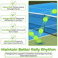 Balles de pickleball alvéolées à 40 trous, haute élasticité, approuvées USAPA, durables, 74 mm, 2,5 mm d'épaisseur, 26 g, pour usage extérieur, vendues en fût